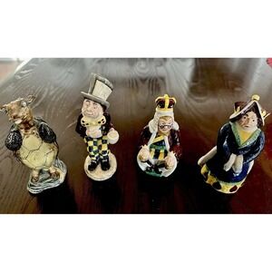 Beswick Alice in Wonderland Figurines Set of 4 Mad Hatter Queen King Mock Turtle